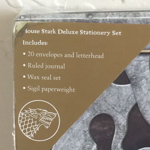 Game Of Thrones House Stark Stationery Set New In Box - Picture 3 of 7